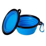 Duża miska przenośna składana na jedzenie i wodę 1 litr fi 17,5 x wys. 7cm