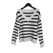 Sweterek damski Sinsay M 38  czarno-białe paski oversize