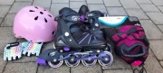 Zestaw Rolki SMJ Sport, Kask, Ochraniacze, Rękawiczki