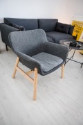 IKEA VEDBO Fotel, Gunnared ciemnoszary 2 sztuki