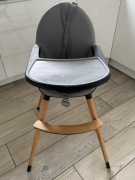 Krzesełko do karmienia Kinderkraft Fini Black