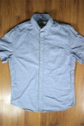 Koszula C&A r. M slim fit niebieska kr rękaw bawełniana męska wzór 