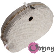 Piaskowy organizer do Obag MOON LIGHT Struktura Plecionka beż wkład OMAY