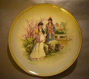 Chiński talerz porcelanowy, ozdobny - ,, Sen w czerwonym domu '' 