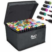 MARKERY ALKOHOLOWE - ZESTAW 168 SZTUK + TORBA |  Markery Dwustronne