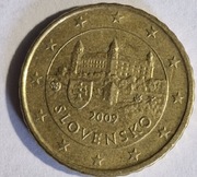 Rzadka moneta, 10 centów euro 2009 Slovensko,