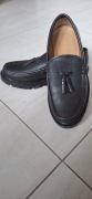 Skórzane męskie loafersy z chwostami ,,Zara"rozm.42