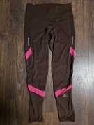 Legginsy Adidas XS Energy running climalite czekoladowe