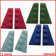 LEGO 41769+41770 PŁYTKA 4x2 c.niebieski zielony czerwony piaskowy - 1 para