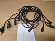 Kabel zasilający czarny, P+N, 10/16A,250V, 1,8m , ósemka