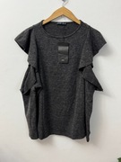 Bluzka szara sweter z odkrytymi ramionami oversize bluzeczka Zara S 36