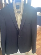 Marynarka taliowana granatowa + biała koszula „POLO”