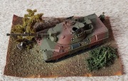 Diorama Czołg Leopard 1 A3. ROCO H0. Nałożone kalkomanie kamuflaż, podłoże 