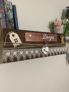 Wieszak na klucze ze starej deski z recykling