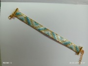 Bransoletka z koralików tkana 