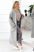 DŁUGI KARDIGAN DAMSKI MAXI BASIC NOWA KOLEKCJA PREMIUM 
