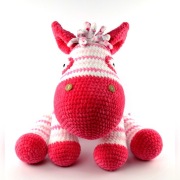 Zebra Yuki szydełkowe misie i zabawki handmade