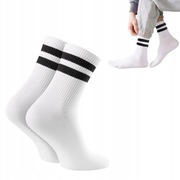 SKARPETY DAMSKIE skarpetki sportowe DŁUGIE biały rozmiar 39-42 5 par