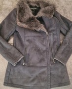 Ciepły szary kożuszek damski  Warehaouse rozmiar S, idealny na zimę