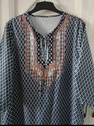 TUNIKA BLUZKA  indyjska granatowa luźna XL-XXL stan bardzo dobry 