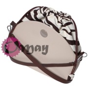 Brązowy organizer Obag Moon Light – worek/komin zebra beż brąz | OMAY