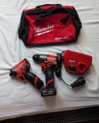 Zestaw Wiertarka i zakrętarka Milwaukee M12 2Ah 4Ah 5lat gwarancji