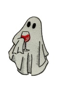 Naszywka Duch z winem Boo-Jee Ghost na Halloween  cukierek albo psikus