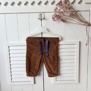 Sztruksowe spodnie bojówki z kieszeniami 62 brązowe bawełniane In extenso 