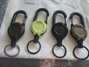 4szt Retraktor linka zwijana Badger Outdoor karabińczyk brelok