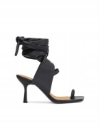 Kazar buty na obcasie sandały czarne skóra naturalna 38