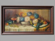 Obraz olejny martwa natura poł. XX w. 112 x 48 cm