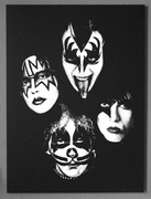 KISS Obraz ręcznie grawerowany na blasze... Staloryt