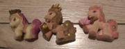 Figurki Kucyki filly z koronami zestaw 3 trzy 