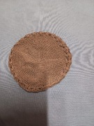 Beret ażurowe brązowy