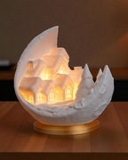 Lampa Nocna "Wioska na Księżycu" Świąteczna Dekoracja - Baśniowa Domki