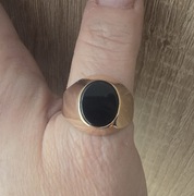 Złoty sygnet pierścionek Warmet prl