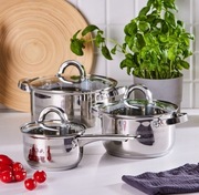 Garnki zestaw trzech sztuk, 6 elementów Altom Design  indukcja, gaz