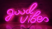 Neon Led Good Vibes ozdoba do pokoju, biura, salonu
