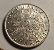 Moneta 2 Schillingi Theodor Billroth 1929 srebro