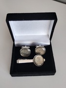 Spinki do koszuli  krawatu z monety 20 groszy 1923 Prezent na Dzień Dziadka