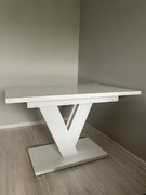 Stół rozkładany biały połysk.