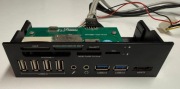 ICYBOX IB-863a-B multiportowy przedni panel