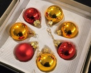 Bombki choinkowe okrągłe, lata 90 - te, retro vintage bańki