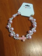 Bransoletka dla dziewczynki. Rękodzieło. Komunia. 