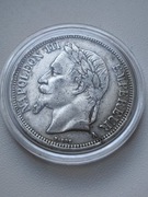 Francja 5 franków 1867 – Napoleon III – srebro Ag 900