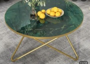 Okrągły stolik kawowy zielony.