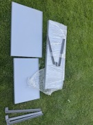 Parapet zewnętrzny aluminiowy malowany proszkowo kolor siwy