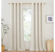 2 Pack Zasłony 140x280cm. Lniane 30%. Półprzezroczyste Na Przelotkach