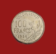 Moneta 100 franków 1954, Francja