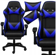 Fotel GAMINGOWY szkolny biurowy z masażem podnóżek 